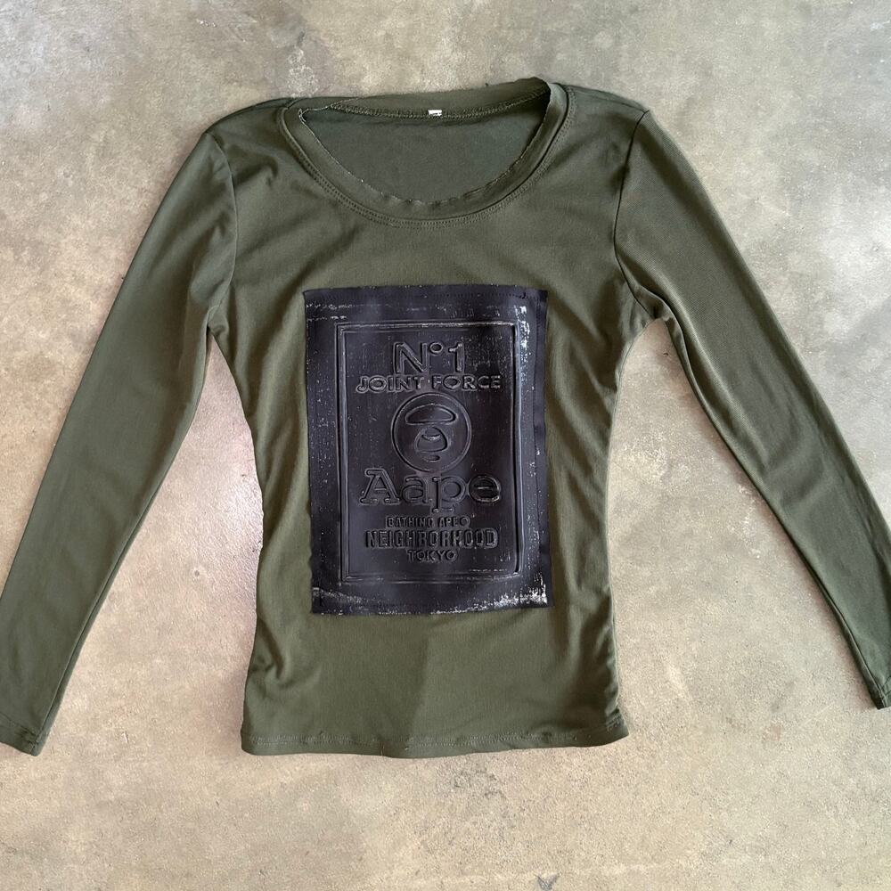AAPE By A Bathing Ape x Neighborhood Tokyo Long Sleeve Tee Shirt Small